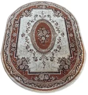 Dywany - Klasyczny brązowy dywan owalny Z1-E95 - miniaturka - grafika 1