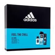 Zestawy perfum męskich - Adidas Ice Dive zestaw Uszkodzone pudełko EDT 50 ml + deospray 150 ml + żel pod prysznic 250 ml dla mężczyzn - miniaturka - grafika 1