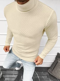 SWETER MĘSKI GOLF BEŻOWY OZONEE L/2467 - Ozonee - Swetry męskie - miniaturka - grafika 1