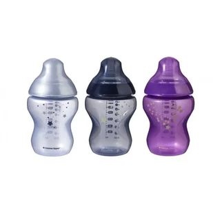 Tommee Tippee Butelka Dekorowana 3 x 260ml MIDNIGHT SKIES | PONAD 10 TYŚ PRODUKTÓW W ATRAKCYJNYCH CENACH | SZYBKA - Butelki dla niemowląt - miniaturka - grafika 1