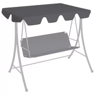 Markizy - VidaXL Lumarko Zadaszenie do huśtawki ogrodowej, antracyt, 150/130x70/105 cm! 312099 VidaXL - miniaturka - grafika 1