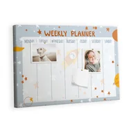 Tablice i flipcharty - Kolorowy Organizer - Tablica Korkowa z Pinezkami - Planer tygodnia 60x40 cm - miniaturka - grafika 1