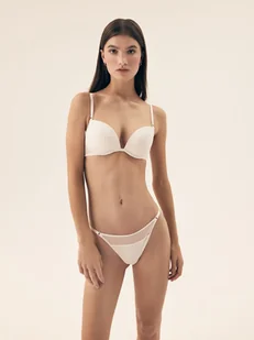 Majtki stringi Saoui Bloovii kremowy S - Majtki damskie - miniaturka - grafika 1