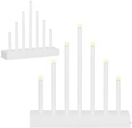 Oświetlenie świąteczne - Świecznik adwentowy Led 7 świec biały - miniaturka - grafika 1