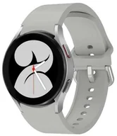 Akcesoria do smartwatchy - Bizon Pasek Strap Watch Silicone do Galaxy Watch 20 mm, jasnoszary - miniaturka - grafika 1