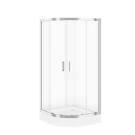 Kabiny prysznicowe - Kabina prysznicowa półokrągła Iva 90X90 półokrągła z brodzikiem Tako 90x90x16 - miniaturka - grafika 1