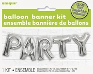 Balony i akcesoria - Balonowy baner Party srebrny - 2,74 m - 1 kpl - miniaturka - grafika 1