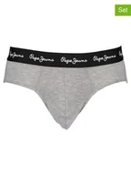 Majtki męskie - Pepe Jeans Slipy (3 pary) w kolorze czarnym, białym i szarym - miniaturka - grafika 1