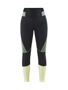 Craft Legginsy sporotwe "Pro Charge" w kolorze czarno-żółtym - Spodnie sportowe damskie - miniaturka - grafika 1