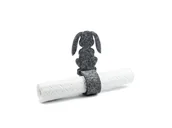 Dekoracja stołu - Serwetnik ze wzorem świątecznym - Zajączek Wiosenny - 21 cm - 1 szt. - miniaturka - grafika 1