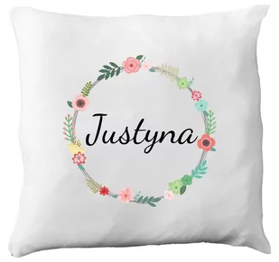 Prezent poduszka z imieniem Justyna, 3 - Poduszki dekoracyjne - miniaturka - grafika 1