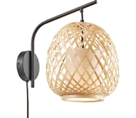 Lampy ścienne - Nordlux - Kinkiet HISOKA 1xE27/40W/230V czarny/bambus - miniaturka - grafika 1