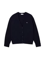 Swetry damskie - Lacoste Damski sweter Af9545 pulower sweter, morski, UK 45 - miniaturka - grafika 1