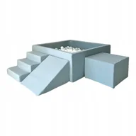 Suche baseny - Piankowy zestaw do zabawy KWADRAT/400szt. piłek- brudna mięta - DOWOLNY MIX - miniaturka - grafika 1