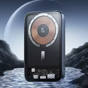 USAMS Powerbank PB67 10000mAh 15W QC3.0+PD Magnetic Wireless Fast Charge stalowy/tarnish 10KCD18401 (US-CD184) - Powerbanki - miniaturka - grafika 4