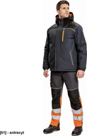 Odzież robocza - CERVA KNOXFIELD WINTER - męska, dziana, dwustronna kamizelka z odpinanym kapturem - antracyt/pomarańczowy XXL - miniaturka - grafika 1