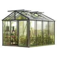 Szklarnie ogrodowe - GFP szklarnia Diamas 22 Light 235x311 cm - grube panele poliwęglanowe ok. 12 mm - kolor: aluminium naturalne - miniaturka - grafika 1