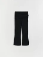 Spodnie i spodenki dla dziewczynek - Reserved - Legginsy flare - czarny - miniaturka - grafika 1