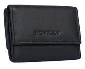 Portfele - Portfel skórzany damski Rovicky na zatrzask klasyczna portmonetka na karty i gotówkę, czarny - miniaturka - grafika 1