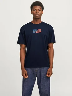 Jack & Jones Koszulka "Jjcorp" w kolorze granatowym - Koszulki męskie - miniaturka - grafika 1