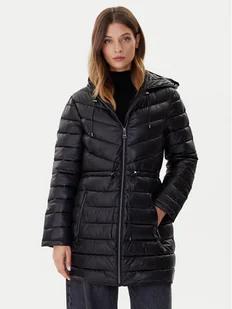 DKNY Płaszcz zimowy DLEMPV38 Czarny Slim Fit - Płaszcze damskie - miniaturka - grafika 1