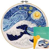 Pasmanteria - Zestaw Do Haftowania Wyszywania Haftu Gotowy Wzór #15 Tamborek Muliny Igły Płótno Do Haftowania - miniaturka - grafika 1