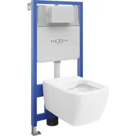Stelaże i zestawy podtynkowe do WC - Mexen zestaw podtynkowy WC stelaż Fenix Slim z miską WC Stella, biały - miniaturka - grafika 1