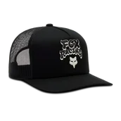 Czapki damskie - Czapka FOX Racewear Mesh Trucker Czarny - miniaturka - grafika 1