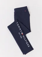 Legginsy - Tommy Hilfiger Legginsy Essential KG0KG06586 Granatowy Slim Fit - miniaturka - grafika 1