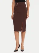 Spódnice - Rinascimento Spódnica ołówkowa CFC0126167003 Brązowy Slim Fit - miniaturka - grafika 1