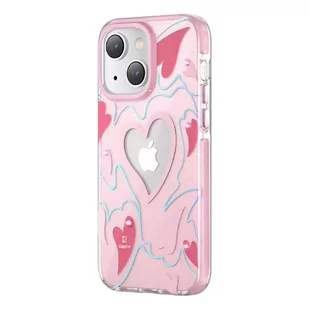 Kingxbar Heart Star Series etui iPhone 14 Plus pokrowiec obudowa na tył plecki pink heart - Etui i futerały do telefonów - miniaturka - grafika 1