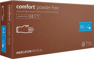 Mercator Medical 100 x Rękawiczki lateksowe comfort powder-free L RD10005004 - Rękawiczki jednorazowe - miniaturka - grafika 1