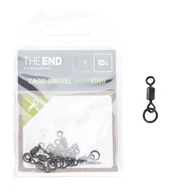 Inne akcesoria dla wędkarzy - Krętlik karpiowy Delphin The End Ring Swivel 10 szt czarny 101001581 - miniaturka - grafika 1