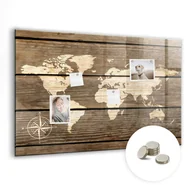 Tablice i flipcharty - Magnetyczna Dekoracja - Mapa świata deski - 90x60 cm - miniaturka - grafika 1