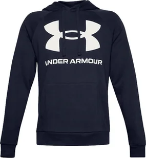 Under Armour Bluza męska Rival Fleece Big Logo HD granatowa r. XL 1357093 410 - Bluzy męskie - miniaturka - grafika 1