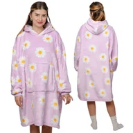 Bluzy damskie - KOC BLUZA Oversize Ciepła Gruba KOCOBLUZA 2w1 XXL STOKROTKA Futrzak [KB-W45] - miniaturka - grafika 1