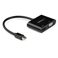 Adaptery i przejściówki - StarTech MDP2VGAHD20 adapter kablowy Mini DisplayPort HDMI + VGA (D-Sub) Czarny - miniaturka - grafika 1