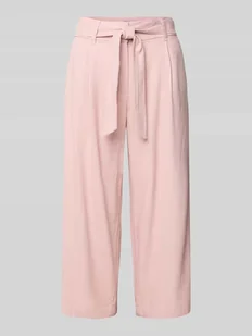 Kuloty o kroju regular fit z wiązanym paskiem model ‘CARO’ - Spodnie damskie - miniaturka - grafika 1