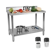 Stoły gastronomiczne - Royal Catering Stół roboczy - 120 x 60 cm - stal nierdzewna - rant RCAT-120/60-S RCAT-120/60-S - miniaturka - grafika 1