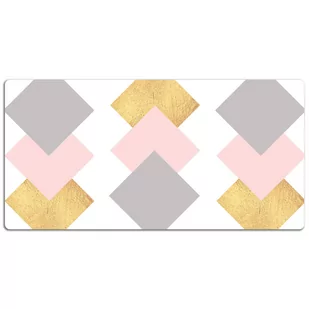 Mata z nadrukiem na biurko Kolorowe romby 120x60 cm, Dywanomat - Podkładki na biurko - miniaturka - grafika 1