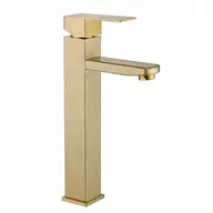 Baterie umywalkowe - Bateria Umywalkowa Nablatowa Siena Wysoka Gold - miniaturka - grafika 1