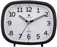 Zegary - Perfect Budzik PT332-1500 czarny 12 cm podświetlenie cichy chód - miniaturka - grafika 1