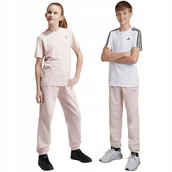 Spodnie damskie - Spodnie dla dzieci adidas Essentials Small Logo Feel Cozy Fleece różowe JF8 - Adidas - miniaturka - grafika 1