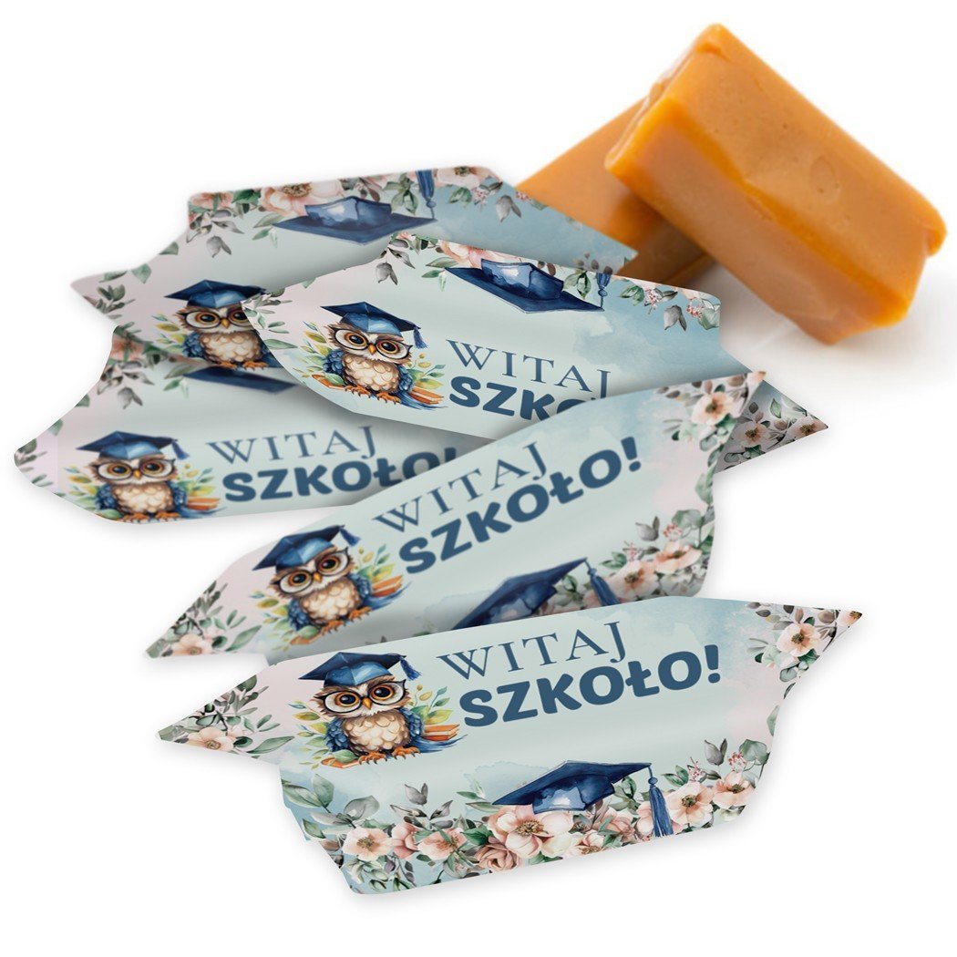 KRÓWKI upominek rozpoczęcie roku szkolnego słodycze Witaj Szkoło 1kg 65szt SUPER CENA