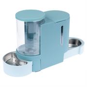 Miski dla kotów - TIAKI dozownik karmy i wody, błękitny - do 1,3 kg karmy suchej i 3 l wody - miniaturka - grafika 1