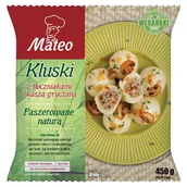 Dania mrożone - Mateo Kluski z boczniakami i kaszą gryczaną 450 g - miniaturka - grafika 1
