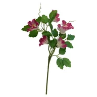 Sztuczne kwiaty - Sztuczna gałązka powojnika do bukietów stroików biało-różowy - miniaturka - grafika 1