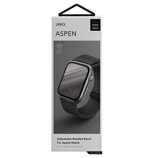 UNIQ pasek Aspen Apple Watch 40/38/41mm Braided szary/granite grey - Akcesoria do smartwatchy - miniaturka - grafika 11
