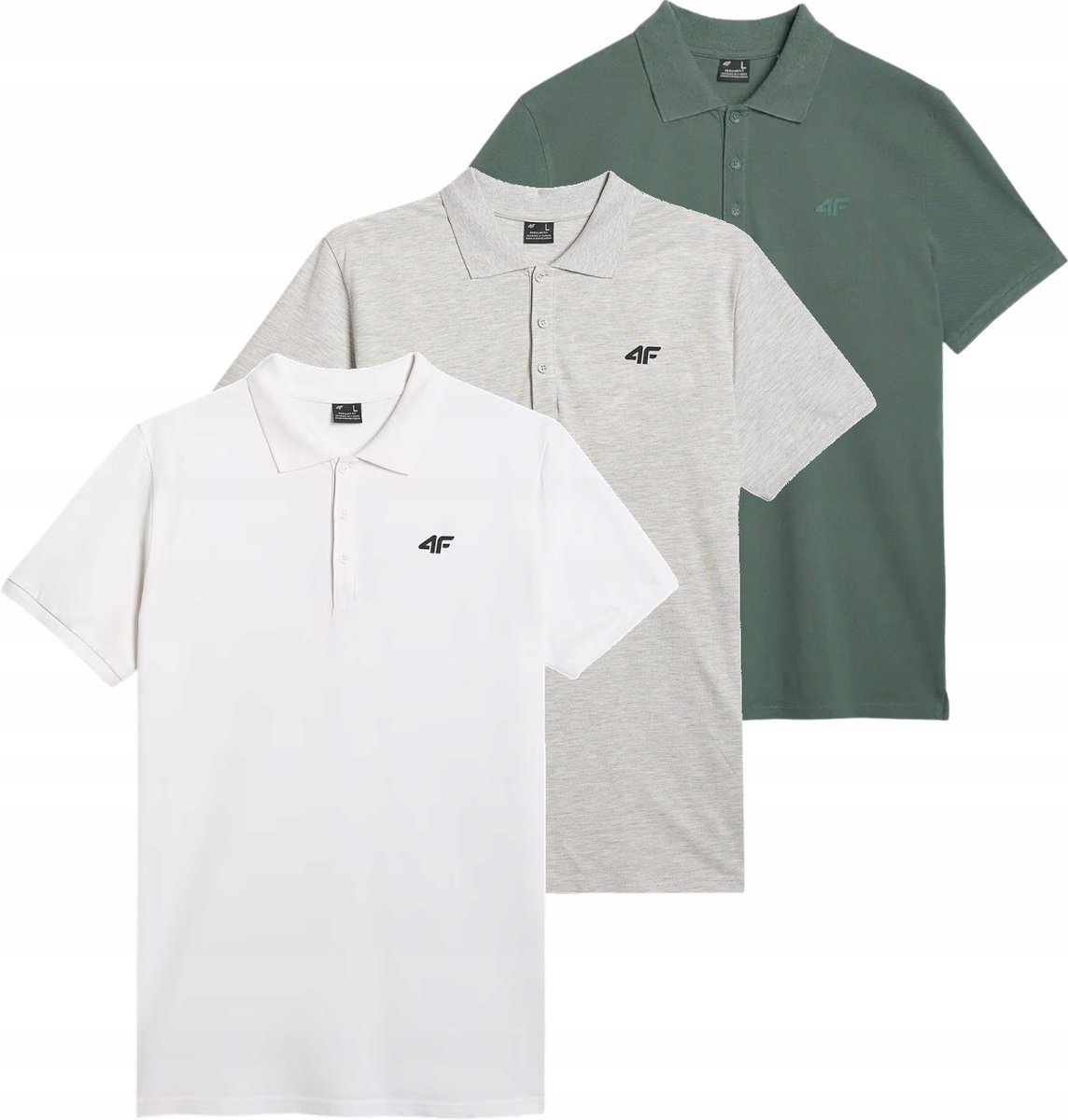 Komplet koszulek polo 4F polówka męska 3-pak PTSM366/555 10S+27M+41S XL