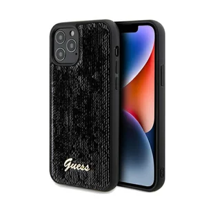 Guess GUHCP12MPSFDGSK iPhone 12/12 Pro 6.1" czarny/black hardcase Sequin Script Metal - Etui i futerały do telefonów - miniaturka - grafika 20